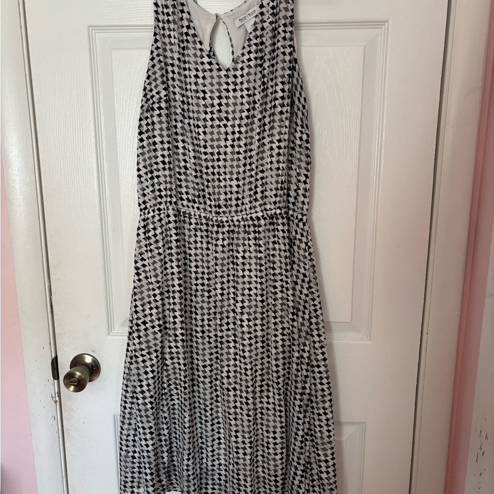 White House Black Market Houndstooth Midi Dress